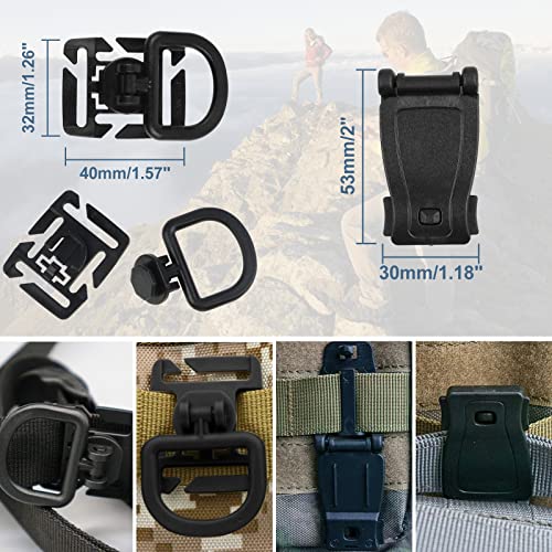 Molle Pouches Tactical Pouches Tactical Compact Water-Resistant Pouch Bags Waist Bag With Molle Accessories Kit Of 24 Attachments For 1" Webbing Molle Bag Tactical Backpack Vest Belt #TOP5