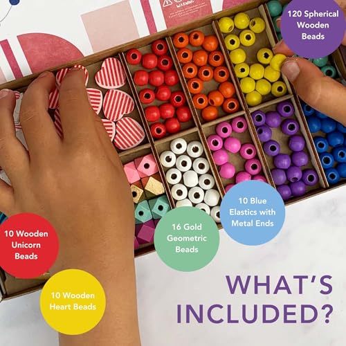 COTTON TWIST Kids Unicorn and Heart Bracelet Making Kit - Children Creative Beading Jewellery Designing Play Set - Suitable for 3-8 Years - Image 4