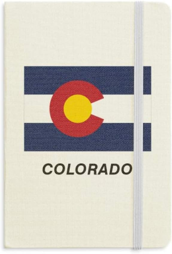 American State Flag Profile Colorado Notebook Official Fabric Hard Cover Classic Journal Diary