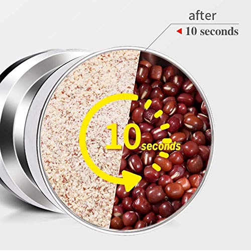 JRZTC Molinillo de café eléctrico, Molinillo de café, Molinillo de máquina Smash para el hogar Hierbas Especias Nueces… - Imagen 8