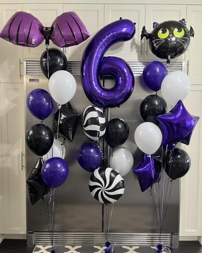 Image of Purple Number 2 Balloon 40 Inch, 2nd Birthday Decoration, Sparkling 2 Number Balloon Party Decor