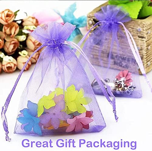 Taasmoog Color Organza Gift Bags, 80Pcs 10 x 12 cm Jewelry Drawstring Pouches, Wedding Favor Bags Candy Mesh Bags Christmas Favor Gift Bags for Wedding Party Festival Game Gift Bags(8 Colors)