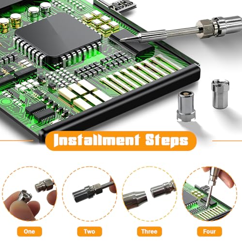 Image of 8Pcs 510 Stainless Steel Thread Screw Converter, Thread Adapter, Iron Soldering Adapter Connector Accessories for Electronic Equipment Circuit Board Repair