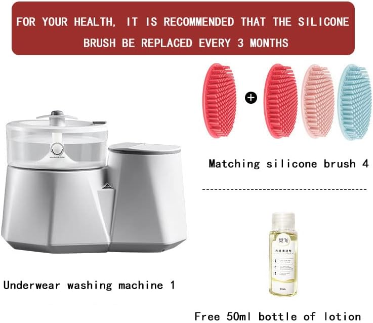 Miniatura 7 de Lavadora de ropa interior portátil, 0.2L automática de cocción y lavado a alta temperatura, lavadora de ropa interior de 73 W, lavadora pequeña para