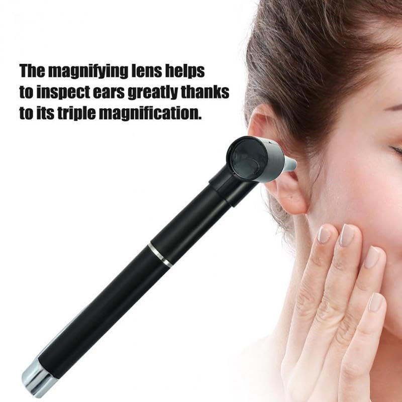 TopHomer Portable Ear Otoscope with 5 Ear Detectors Replacement Head for Ear Nose Throat Clinical Home Use