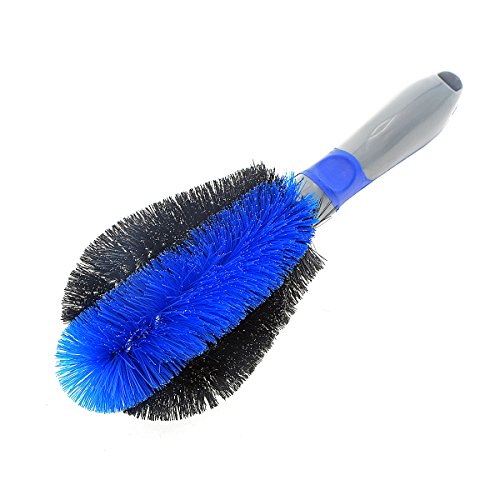 ZYHW Car Wheel Tire Rim Scrub Brush Blue Antislip Handle Wheel Spoke Brush Cleaner Tire Wheel Detail Cleaning Brush for Vehicle Truck Motorcycle Bicycle Tire Brush Washing