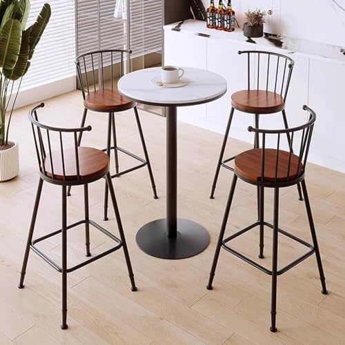 Table de bar ronde extérieure et cuisine, mange-debout bistro compact - 7