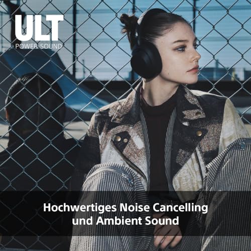 Sony ULT WEAR - Kabellose Bluetooth-Kopfhörer mit ULT Power Sound, ultimativ tiefem Bass, Noise Cancelling, klarer Gesprächsqualität, bis zu 30h Akkulaufzeit (NC on), IOS & Android - Schwarz – Bild 6