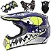 Casco Motocross Bambini, MJH-01 Casco Enduro per Bambini e Adulti Casco Moto Integrale per MTB Downhill Scooter Elettrico Dirt Bike - Approvato DOT - Taglia: S-XL / 52-59CM