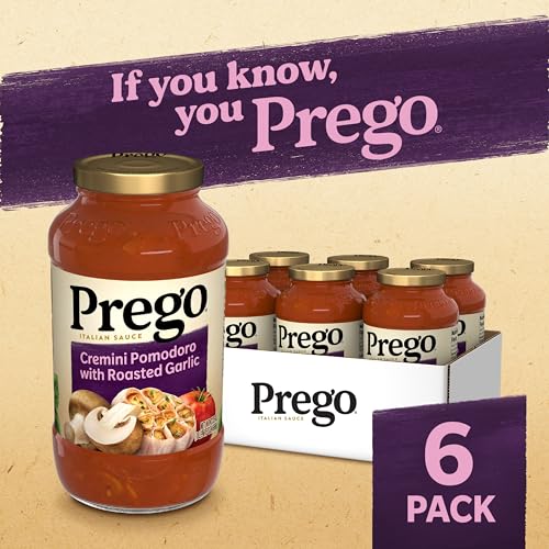 Image of Prego Cremini Pomodoro With Roasted Garlic Pasta Sauce, 23.5 OZ Jar (Pack of 12)