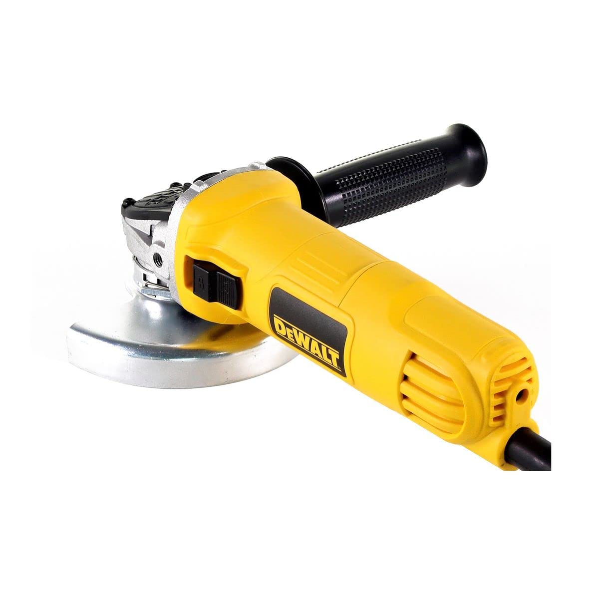 DEWALT - Mini Amoladora 800W, Empuñadura Lateral y Cubierta de Protección, Disco Ø125mm, Velocidad en Vacío 11800rpm, Compacta y Ligera - DWE4057-QS
