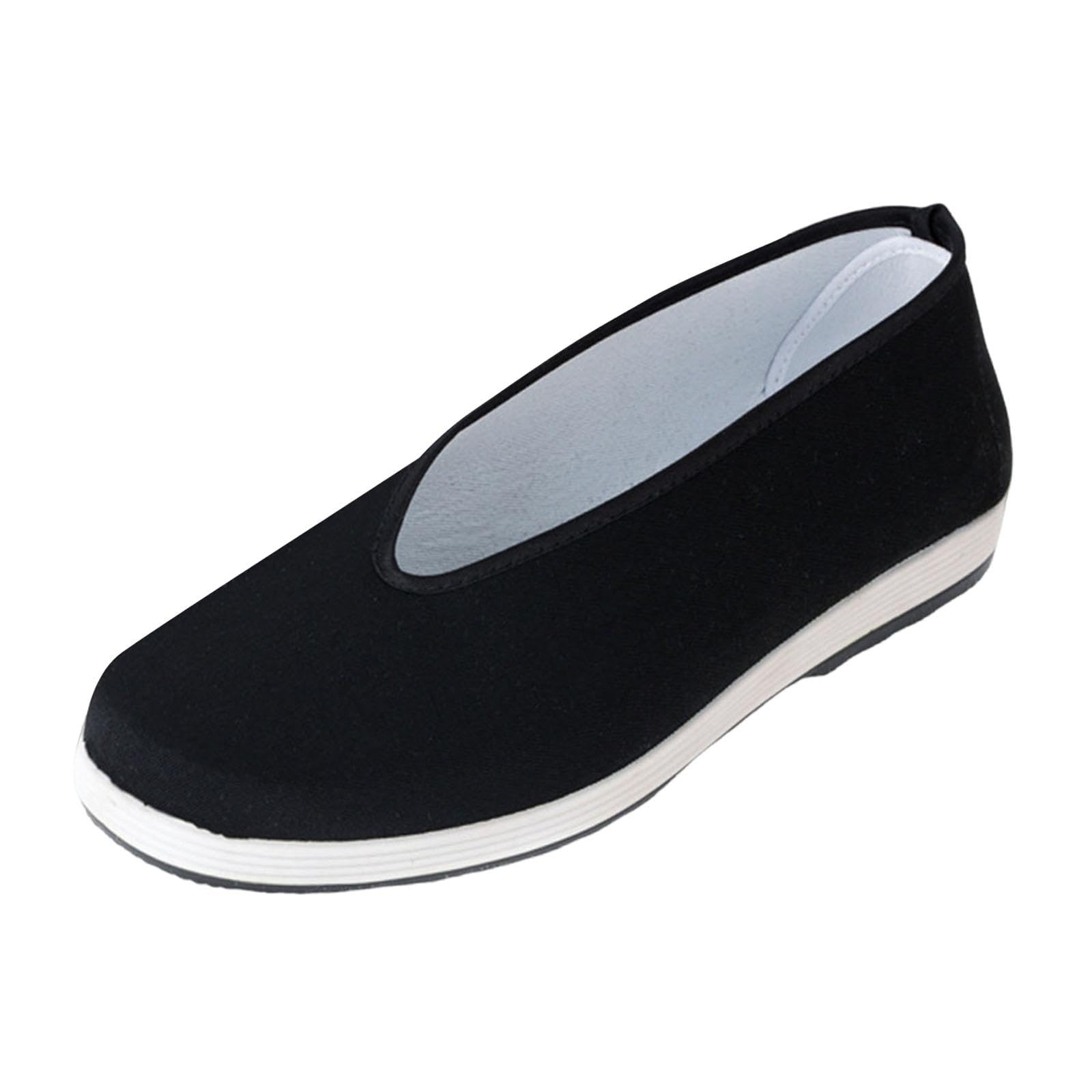F Fityle Chaussures de Tai Chaussures de Kung Fu, Semelle en Caoutchouc Antidérapante, Respirantes, Confortables et Durables, Vieilles Chaussures de Pékin