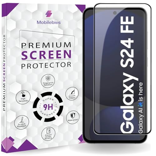Image of Premium Tempered Glass Screen Protector Guard For Samsung S24 FE (6.7 Inch, Pack of 1) | Screen Guard With Edge to Edge Coverage With Easy to installation kit