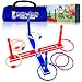 Loop & Hoop Ring Toss Game (Premium) - Kids & Adults Games Set With 4 Quoits Rope Rings, 4 Plastic Rings & Carry Bag (Indoor & Outdoor Family And Carnival Fun)