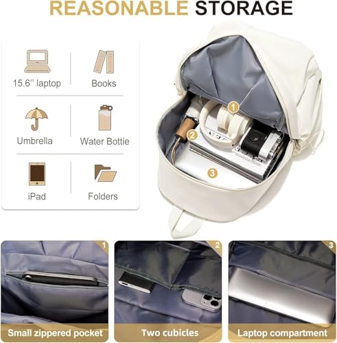 Image of Xfopz Backpacks For School Waterproof Simple Laptop Backpack For Men Casual College Backpack Women School Backpack Aesthetic Bookbag For Girls Boys