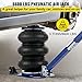 VEVOR Air Jack, 3 Ton/6600 lbs Triple Bag Air Jack, Air Bag Jack Lift Up to 15.75 Inch, 3-5S Fast Lifting Air Bag Jack for Cars with Adjustable Long Handle (Blue)