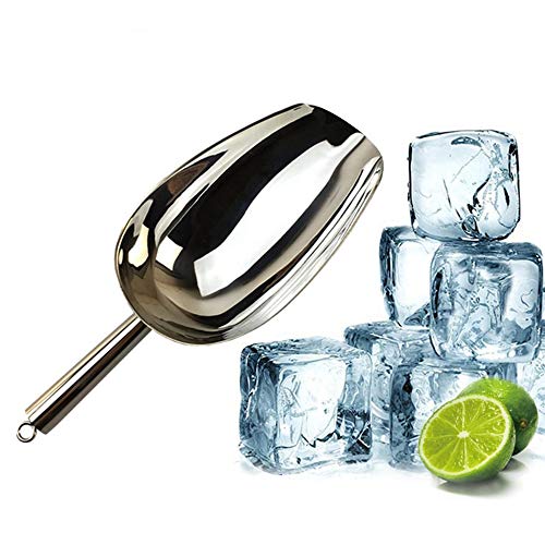 Colher de gelo útil para cubos de gelo pá de uma peça fundida aço inoxidável 304 gelo doce farinha a