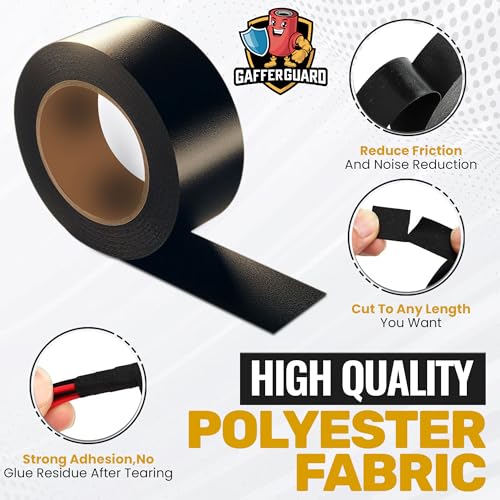 Image of Real Professional Grade Gaffer Tape 2 inch x 30 Yards, Heavy Duty Gaffers Tape, Non-Reflective, Multipurpose, Durable, Repair Tape for Books, Cars, Cables, Doors and Windows, Black