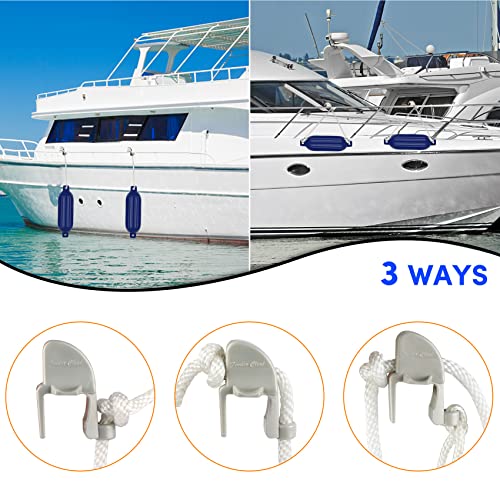 BALAVA Boat Fender Clips Adjustable Pontoon Boat Square Rail Fender