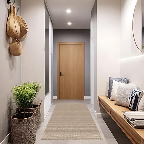 STORESDECO Alfombra Vinílica de Pasillo de Tejido Trenzado Premium de Alta Gama. Lavable Antideslizante y extraplana. Alfombras pasilleras Corredor Máxima Calidad Diseño Jacquard 60x200 cm
