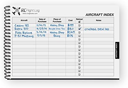 Miniatura 8 de Registro de vuelo RC Edición Deluxe Logbook para control remoto Avión Helicóptero Quadcopter Drone