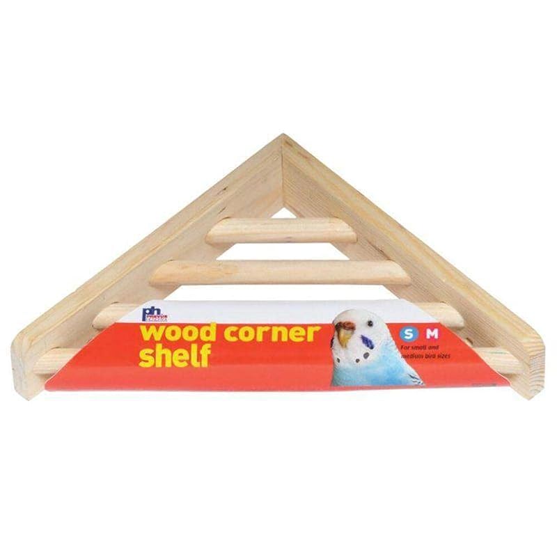 Plataforma de Canto em Madeira de Pinus para Gaiola de Aves Prevue Pet Products 3300 – 17,78 x 17,78 x 3,81 cm