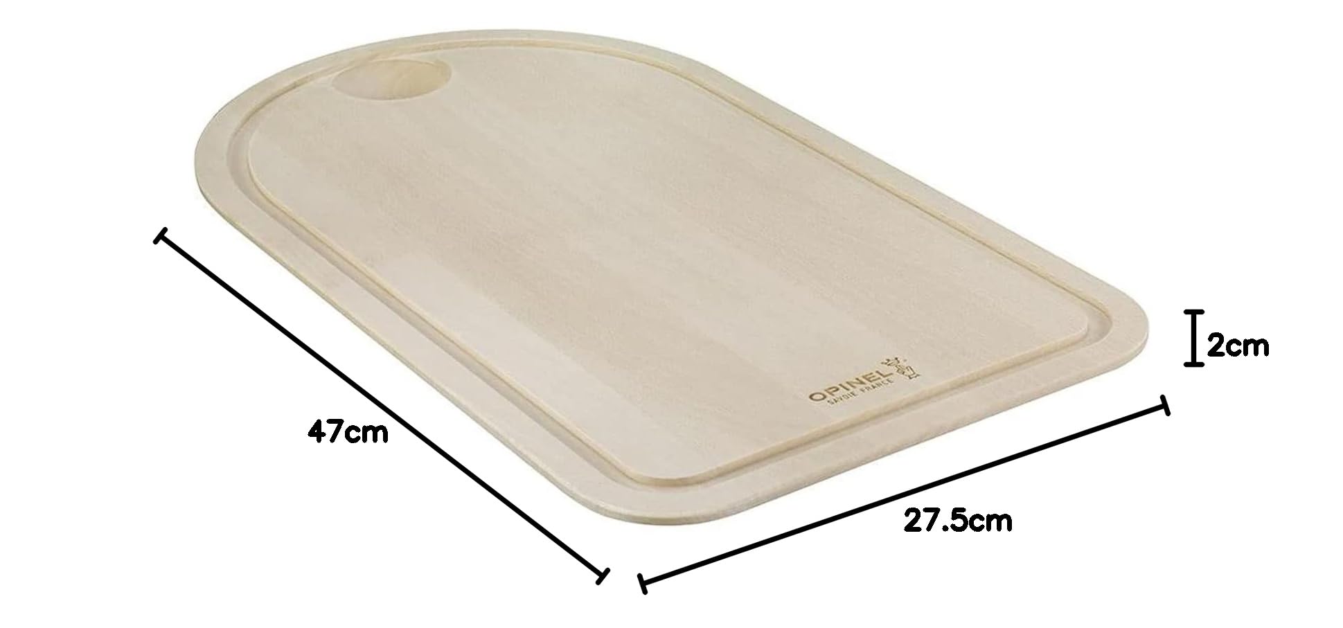 Opinel 254569 x Tabla de cortar madera, color negro