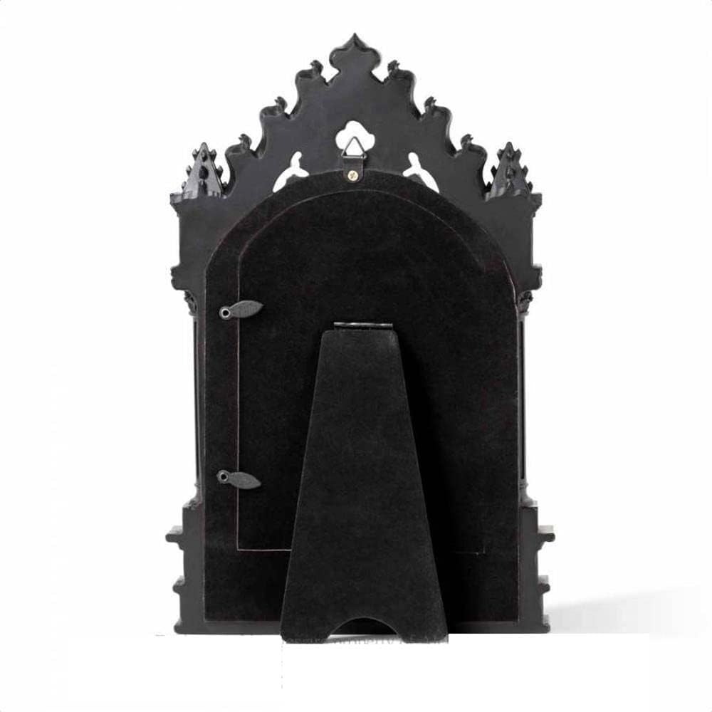 NOVIIML Photo Frame, Occult Dark Gothic Home Decor Accessory, Black Ornate Standing Frame, 6"x 4"