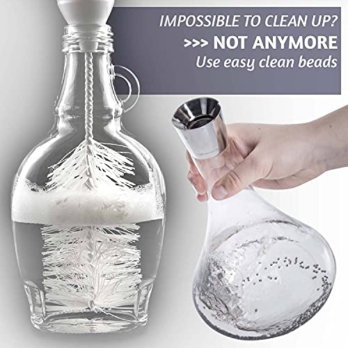 Reinigungskugeln für Glasgefäße Deluxe Reinigungsperlen für Glas-Karaffen, Flaschen, Vasen, Dekanter UVM. aus rostfreiem… – Bild 4