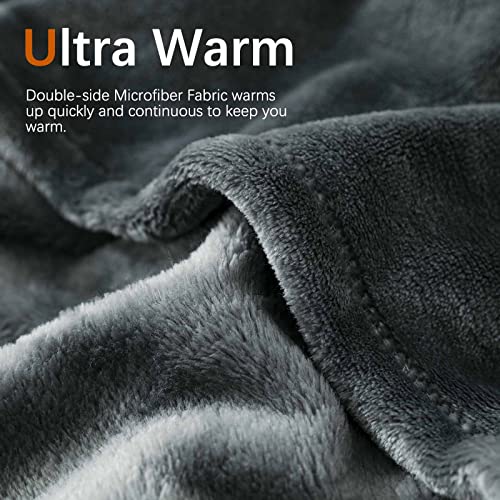 Se Softexly Super Soft Flannel Fleece Blankets Throw Size (Grey, 50"X60"), Lightweight Cozy Throw Blankets For All Season, Warm Bedding Blanket For Home Bed, Sofa & Dorm #TOP2