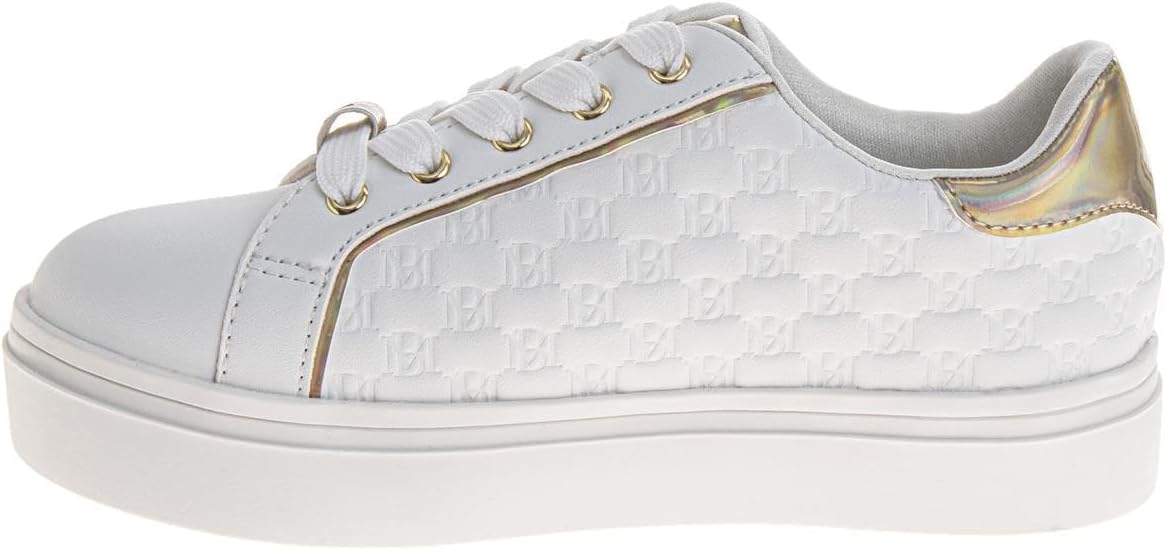 Josmo Girls Low Top Sneakers Sparkly Trendy Lace-Up Shoes (Size Little Kids to Big Kids) - Image 7