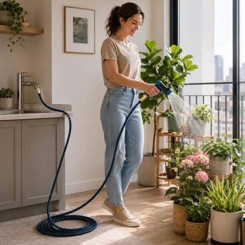 Ruomi1y 100FT Sink Hose Attachment for Faucet,7 Adapters 10 Spray Nozzle by Ruomi1y - Used condition - Image 2