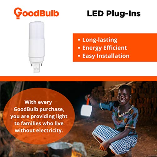 Goodbulb 9 Watt Replacement Omni Led Plug-In Light Bulbs | Commercial 7 Watt Hybrid 2 Pin Gx23 Base 3500K Neutral White | High Output 700 Lumens | 260° Beam Led Pl Light Bulbs | 10 Pack #TOP4