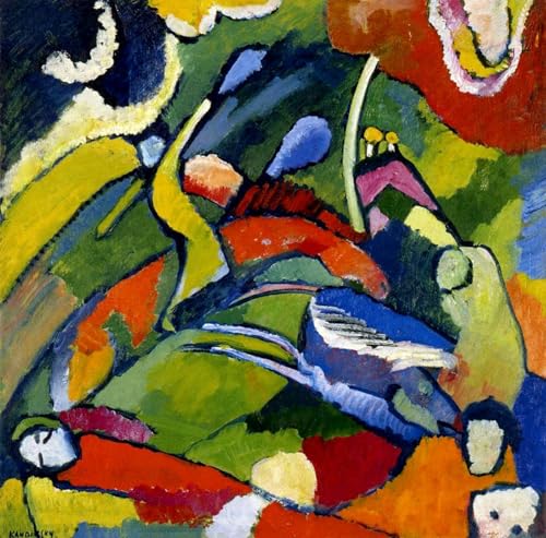 Tableau Kandinsky grand format 60x90cm pour valoriser un salon