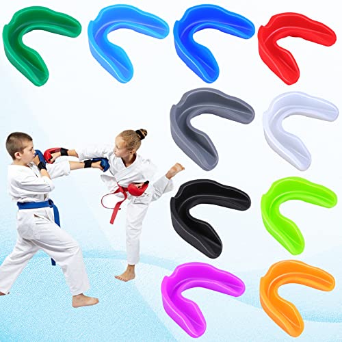 10 Pieces Sport Mouth Guards,Mouth Protection Athletic Mouth Guard For Kids,Soft Youth Mouthguard,Bpa Free,No Boiling Required Mouth Guard Sports For Boxing Football Basketball Lacrosse(Multi-Color) #TOP3