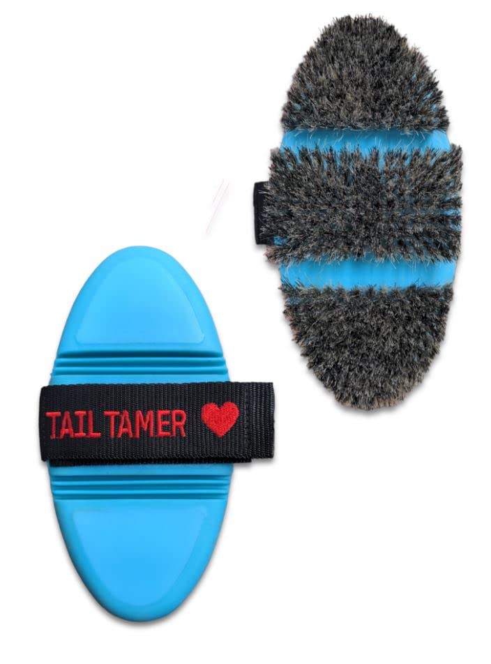 Tail Tamer Soft Touch Flex Pig Bristle Brush (Turquoise)