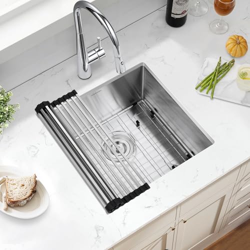 Image of 18-Inch Undermount Bar Sink, SINKVINE Stainless Steel Single Bowl