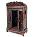 GLW FengShui Rosewood Carved Buddha Altar Butsudan Shrine God Zen Portable Praying Decor