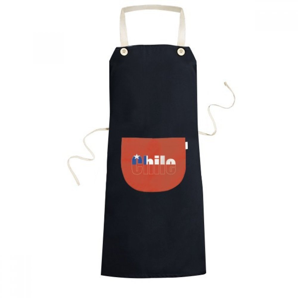 Tablier piment pays nom drapeau de cuisine réglable noir de 70cm x 67cm pour hommes et femmes