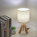 Lámpara de mesa Lámpara de mesa moderna con base de madera y...