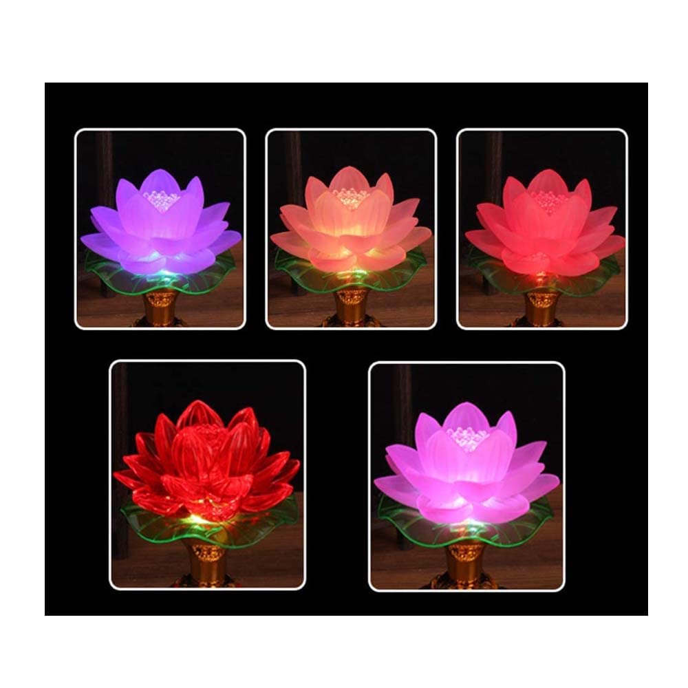 Amazon｜蓮花 蓮の花 造花 常花蓮華 光る蓮の花 仏花 ロータス 蓮華 7
