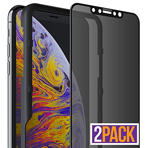 Flexgear Privacy Screen Protector For Iphone Xs Max [Full Coverage] Tempered Glass (2-Pack) #TOP6