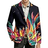 Anzüge & Sakkos Für Herren Cord Karneval Partylässig Sakko Modische 1-Knopf Button Down Klassische Elegente Anzüge Blazer Fasching Blazerjacke Glänzende Herrenjackekarnevalkostüm Multicolour M