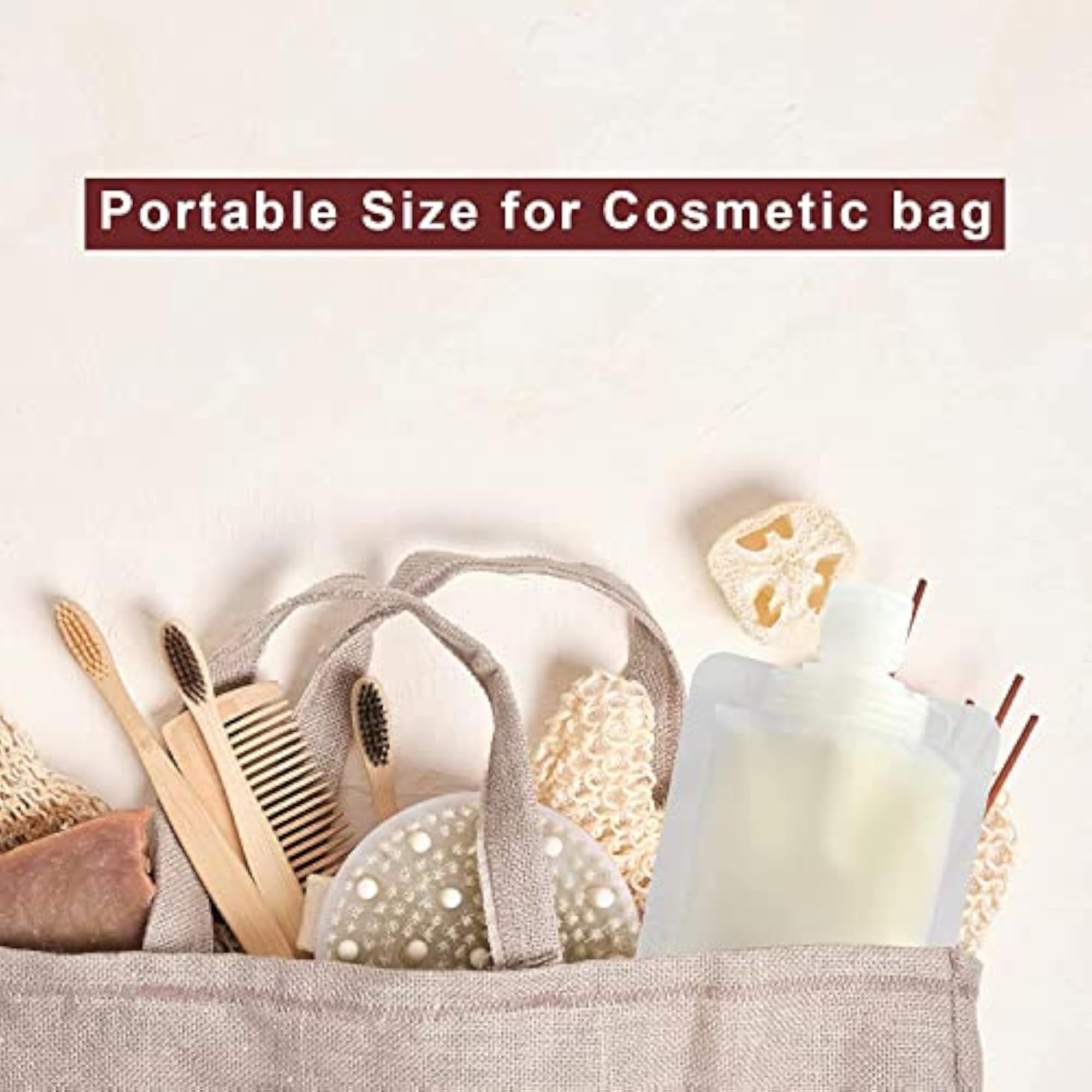 Travel Fluid Makeup Packing Bag, Refillable Pouches