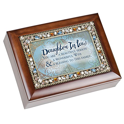 Cottage Garden Daughter in Law Beautiful Person Woodgrain Jewelry Music Box Plays You