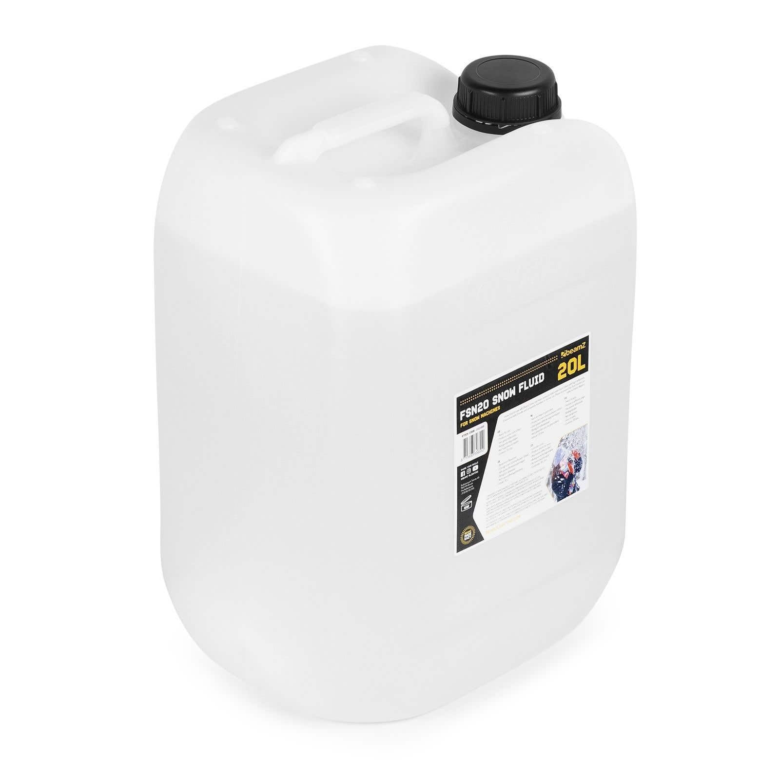 BeamZ FSN20 Liquide pour Machine à Neige 20 litres, Haute Performance, ne Laisse Pas de Résidus, Made in Europe