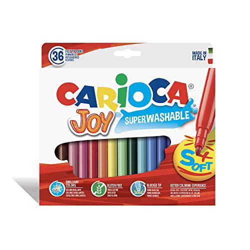 Carioca Joy Superwashable viltstift, afwasbaar met fijne punt, 36 stuks