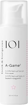 Geek & Gorgeous A-game 5-0.05% Retinal serum - silky, light with medium-strength retinal, anti-aging - all skin types, especially combination & oily skin, 30ml