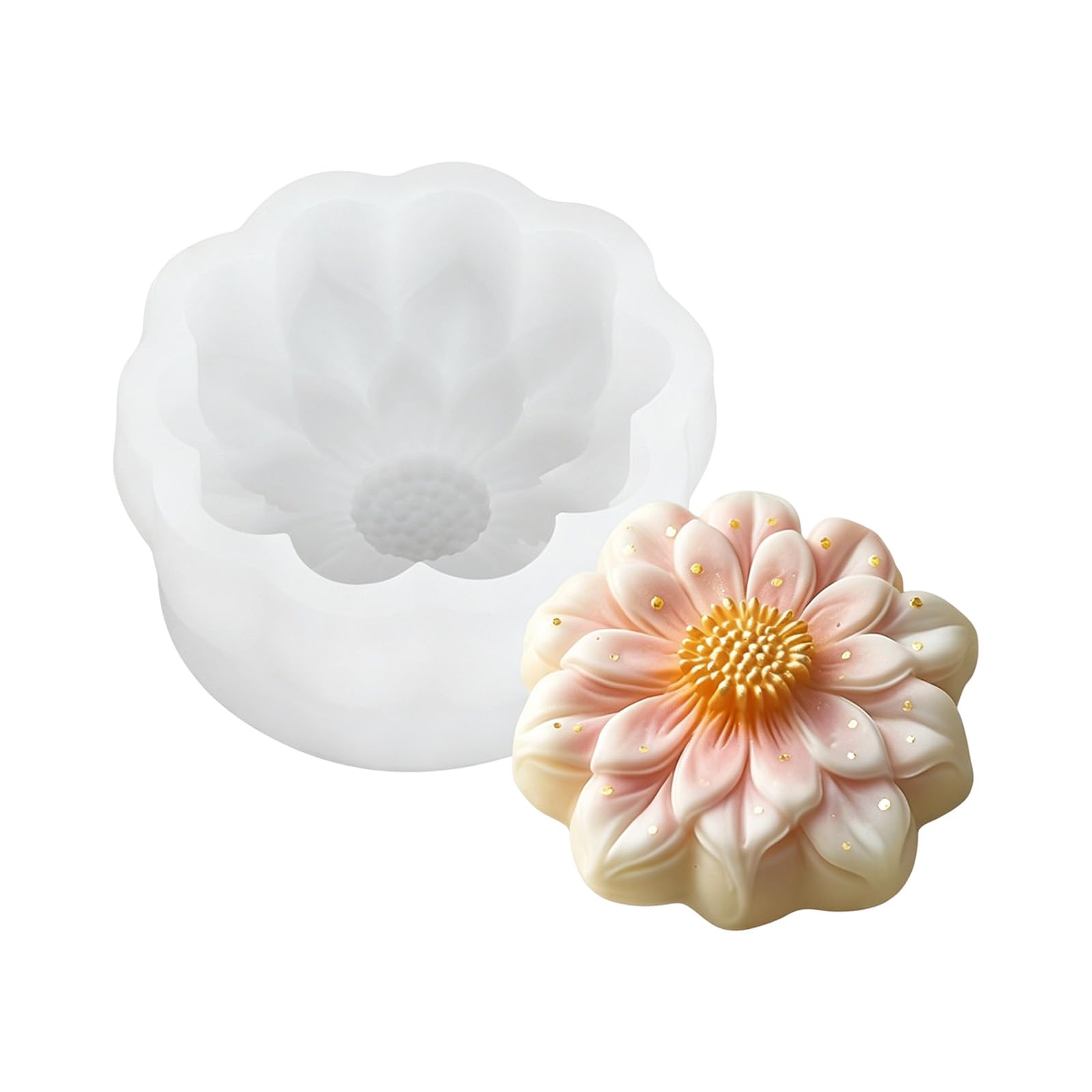 Osniyaw C Flexible Silicone Ake Moulds For Delicate Flower Treats, Baking Accessories, 3D Flower Shaped Pastry Mould, Dessert Making Tool