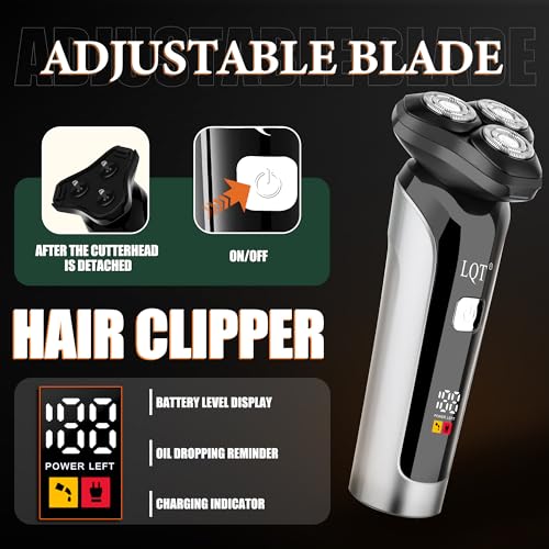 Image of Professional Men's Grooming Kit: Electric Foil Shaver, Beard Trimmer & Hair Clipper for Bald Head & Face - The Cordless Christmas Gift for Dad /Him